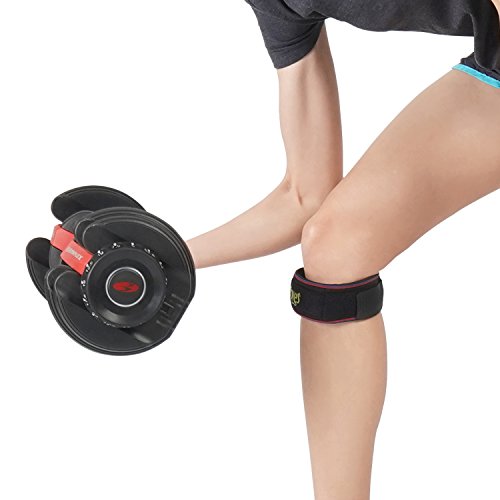 Correa para el tendón de la rótula Soles – Rodillera ajustable y transpirable – Tecnología resistente a la humedad – Soporte para la rodilla para sesiones y deportes de interior y exterior