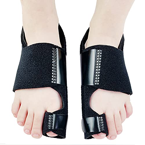 Corrector de Juanetes Ajustable,Férula para Hallux Valgus con 1 Pares Gel Separadores para Dedos,Enderezador Dedo Gordo Pie para Hallux Valgus, Alivio del Dolor de Dedos de Martillo, 1 Par