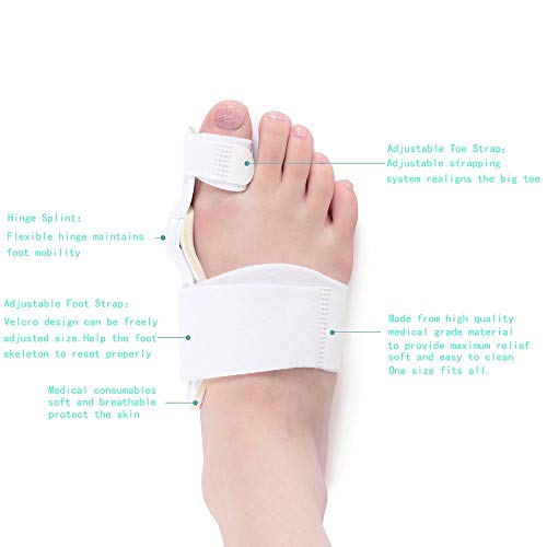 Corrector de juanetes para hombres y mujeres: férula ortopédica para juanetes, corsé de Hallux Valgus