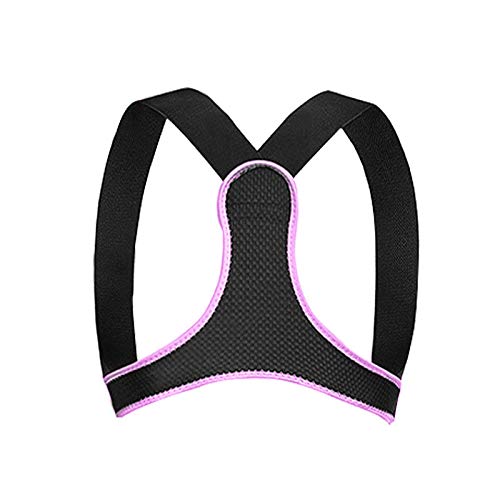 Corrector de Postura Espalda y Hombros para Hombre y Mujer, Enderezador de Espalda Transpirable Ajustable Aliviar Dolor de Espalda en el Cuello Joroba Espalda Recta Soporte Faja 01,Pink,S(62-79cm)