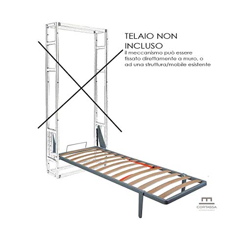 CORTASSA Cama abatible para ahorrar espacio, de pared, tipo «Maly», 120 x 190 cm