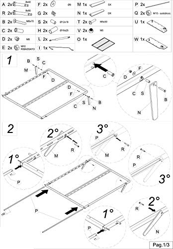 CORTASSA Cama abatible para ahorrar espacio, de pared, tipo «Maly», 120 x 190 cm