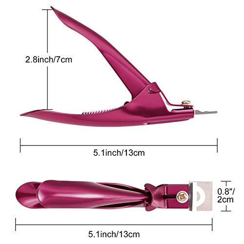 Cortauñas profesional para uñas postizas,kit de Recortador de uñas Herramienta para Manicura de Gel o de Crílico,Cortaúñas de Acero Inoxidable a Prueba de Herrumbre