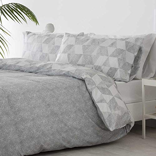 COTTON ARTEAN Funda Nordica Reversible CUDILLERO Cama de 105 Cierre con Botones. HIPOALERGENICA