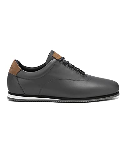 Crashers | Zapatos Casual de Hombre | Onyx Asphalt | Zapato de Piel Ecológico | Plantilla de Gel Extraible | Cómodo | Transpirable | 41 EU