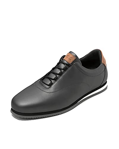 Crashers | Zapatos Casual de Hombre | Onyx Asphalt | Zapato de Piel Ecológico | Plantilla de Gel Extraible | Cómodo | Transpirable | 41 EU