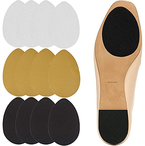 Crazy Bean 6 Pares Pegatinas Antideslizantes para Zapatos, Almohadilla Antideslizante de Zapato con Tacón, Protector de Suela Reducción del Desgaste, C