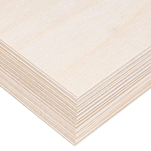 Creative DECO 10 x A4 Tablero Madera Contrachapado | 300 x 210 x 3 mm (+/- 0.5mm) | Manualidades Chapa Maciza Abedul para Bricolaje | Ideal para Pirograbado, Corte por Laser, CNC Router, Modelado