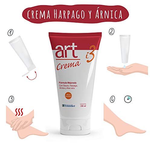 Crema 50 ml Dolores Musculares y Articulaciones | Crema de Masaje para Músculos y Ligamentos| Aloe Vera + Arnica + Hárpago + Glucosamina| Alivio de la Hinchazón y Molestias Musculares| Aquisana