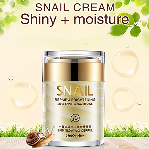 Crema de Baba de Caracol para Día y Noche, Nutre y Repara Reducir las Arrugas y Líneas Finas, Snail Face Humectante Naturales Cream para Mujer y Hombre,128g