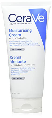 Crema hidratante para piel seca y muy seca, de CeraVe, 177 ml