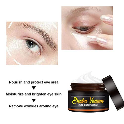 Crema para ojos Veneno de serpiente Crema para ojos Reafirmante Hidratante Aligeramiento Líneas finas Crema para los ojos Delicias para los ojos Mejora el suero Elimina las ojeras Crema antiarrugas