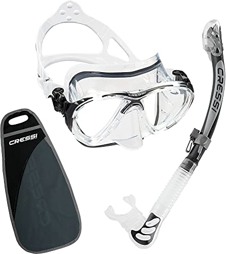 Cressi Big Eyes Evolution & Kappa Ultra Dry Schnorchel - Pack de snorkel (tubo y gafas), color negro