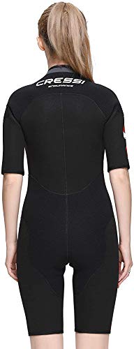 Cressi Endurance Ladt Shorty Wetsuit Monoshort sin Capucha en Neopreno de 3mm, Women's, Negro, XS/1