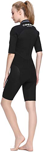 Cressi Endurance Ladt Shorty Wetsuit Monoshort sin Capucha en Neopreno de 3mm, Women's, Negro, XS/1