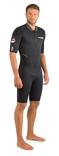 Cressi Endurance Man Shorty Wetsuit 3mm - Monoshort sin Capucha en Neopreno Negro 3mm per Hombre