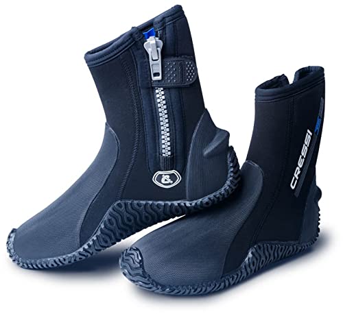 Cressi Korsor Semi-Rigid Sole Boots 5mm Escarpines con Suela semirrígida para Buceo, Unisex-Adult, Negro, L