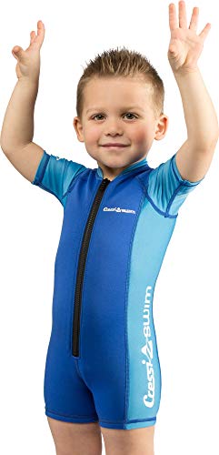 Cressi Shorty Kid Monoshort Infantil en Neopreno de 1.5/2mm, Unisex niños, Azul/Azul Claro, S (2 Años)