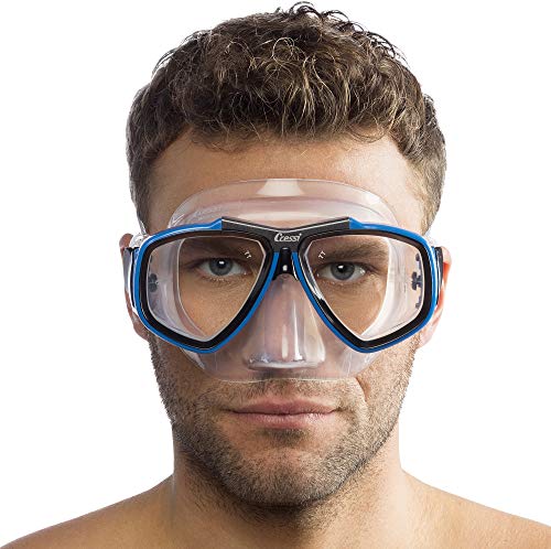 Cressi Tauchmaske Erwachsen Focus Optische Gläser Möglich Gafas de Buceo, Unisex, Transparente/Azul Claro