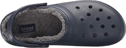 Crocs Classic Lined Clog, Zuecos Unisex Adulto, Navy/Charcoal, 42/43 EU