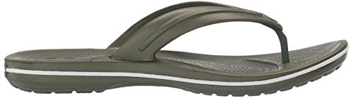 Crocs Crocband Flip Unisex Adulta Chancleta, Verde (Army Green White), 43/44 EU