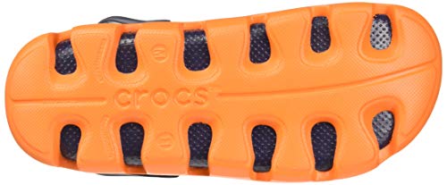 Crocs Duet Sport Clog Unisex Adulta Clogs, Azul (Navy/Orange), 41/42 EU