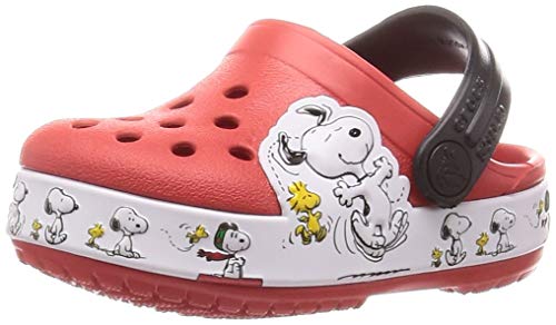 Crocs FL Snoopy Woodstock CG K, Chanclas Tiempo Libre y Sportwear Infantil Unisex niños, Multicolor Flame, 29 EU