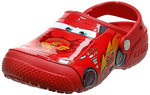 Crocs Fun Lab Cars Clog Unisex Niños Zuecos, Rojo (Flame), 29/30 EU