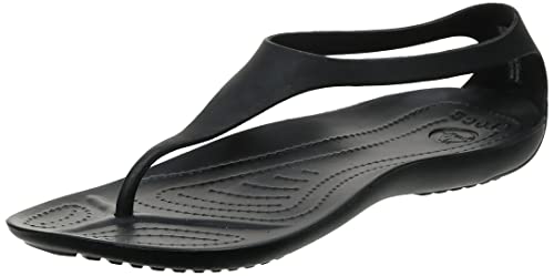 Crocs Serena Mujer Sandalias, Negro (Black 001), 42/43 EU