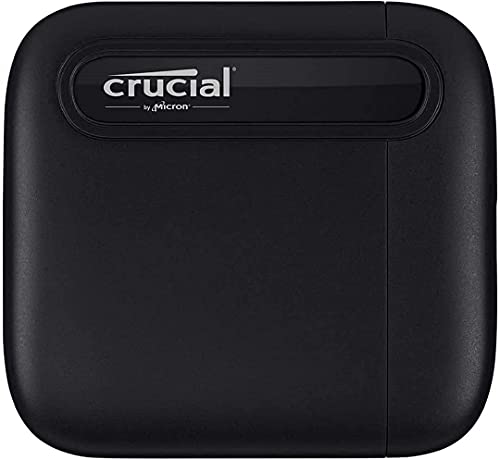 Crucial CT500X6SSD9 X6 500GB SSD portátil, de hasta 540 MB/s, USB 3.2, Unidad de estado sólido externa, USB-C