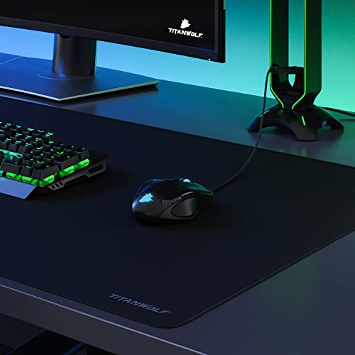 CSL – Alfombrilla de ratón para Gaming, Titanwolf, 1200 x 600 mm, tamaño Grande, Mejora la precisión y la Velocidad, XXL, por Ejemplo, para ratón y Teclado Logitech