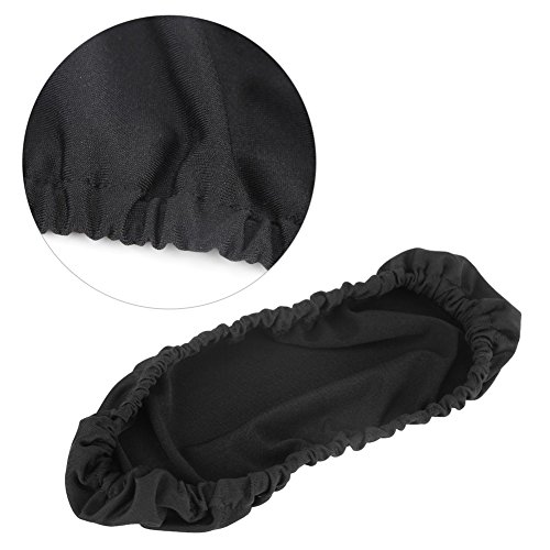 Cubiertas de apoyabrazos - Cubiertas de apoyabrazos de Silla extraíble, Protector elástico, Funda de sillón de Oficina, 1 par (Color : Black)