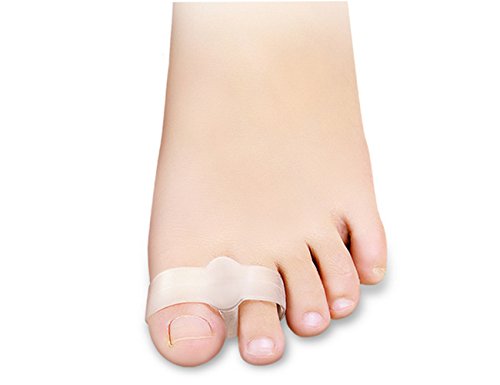 Cuidado de los pies hallux valgo doble anillo de silicona dedo separador diario-uso Elitzia ETFT018 (Talla L)