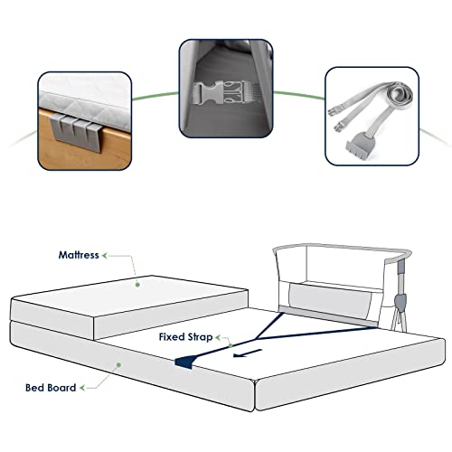 Cuna Colecho Bebé, Cuna para Niños con Colchón Desmontable, Cuna Portátil Plegable Simple con Canasta de Almacenamiento, Altura y Angulo Ajustables, Malla Transpirable