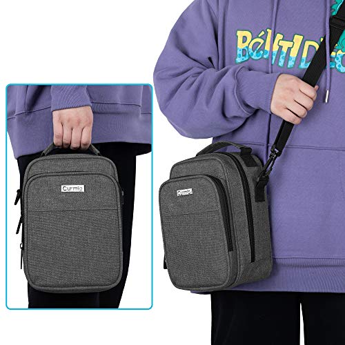 CURMIO Bolsa para Insulina, Bolsa para Diabéticos con Correa para el Hombro, Bolsa Insulina para Bolígrafos de Insulina y Suministros para Diabéticos, Negro