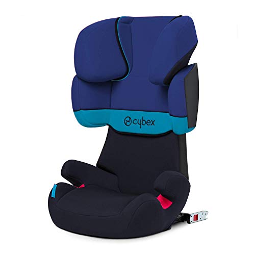 Cybex Silver Solution X-Fix Silla de Coche Grupo 2/3 (15-36 kg), desde aprox 3 hasta 12 Años, Azul (Blue Moon), 41 x 47 x 64 cm