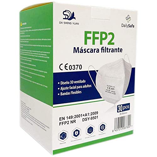 DailySafe Mascarillas FFP2 Caja 30 Unidades. Certificado CE EN_149:2001