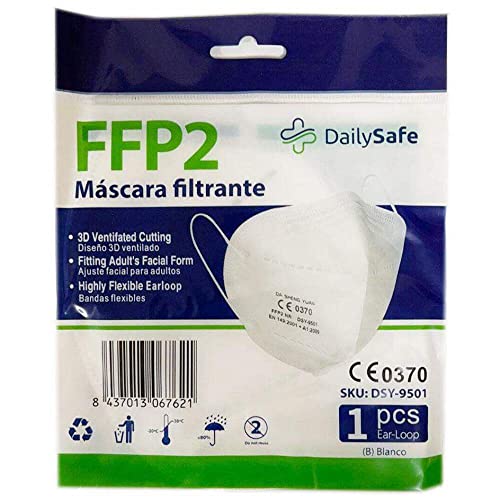 DailySafe Mascarillas FFP2 Caja 30 Unidades. Certificado CE EN_149:2001