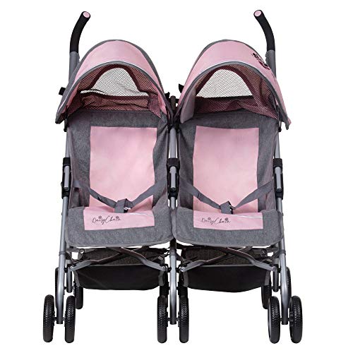 Daisy Chain Silla de Paseo gemelar para muñecos Zipp MAX - Recomendado para niños de 4 a 9 años. (Classic Pink)