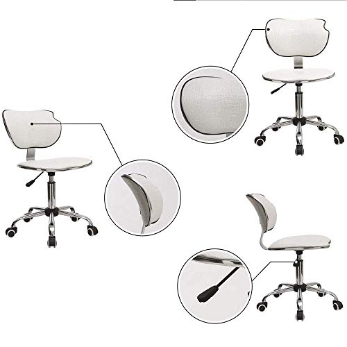 Dalovy Cómoda Silla Giratoria,Silla de Oficina con Elevación de 360 ​​Grados; Movimiento de Rueda Universal Silla Giratoria Simple para el Hogar Silla para Computadora 2 Colores