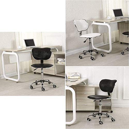 Dalovy Cómoda Silla Giratoria,Silla de Oficina con Elevación de 360 ​​Grados; Movimiento de Rueda Universal Silla Giratoria Simple para el Hogar Silla para Computadora 2 Colores