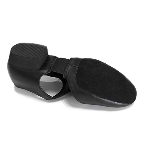 DANCEYOU Zapatos de Jazz para Mujer con Suela Blanda Zapatos de Baile Latino para Hombre Sandalias de Enseñanza de Baile de Cuero para Baile de Salón Salsa Latina Moderna, Negro EU 37.5/38