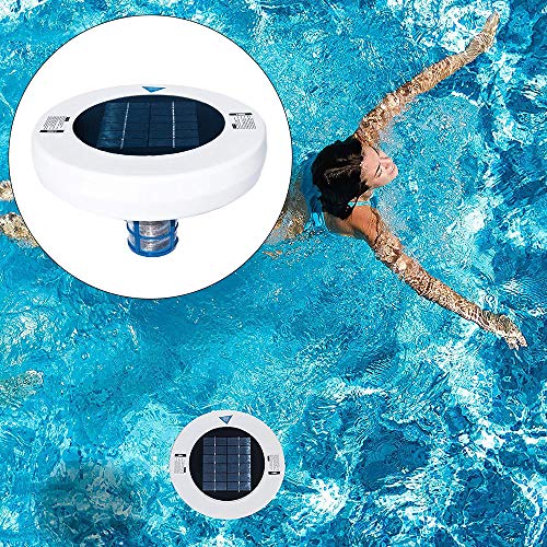 DASNTERED Ionizer Solar Pool Ionizer - Purificador de agua para el hogar al aire libre, natación, herramienta de limpieza solar, piscina, ionizador, jardín con cepillo de limpieza y manual