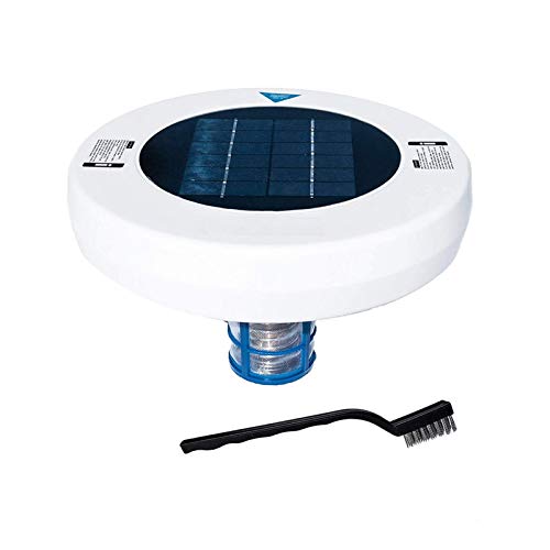 DASNTERED Ionizer Solar Pool Ionizer - Purificador de agua para el hogar al aire libre, natación, herramienta de limpieza solar, piscina, ionizador, jardín con cepillo de limpieza y manual