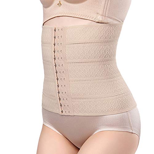 DEBAIJIA Mujer Bustiers Cinturón Cintura Cincher Corsé Fajas Ajustable Perder Peso Postparto Body Shaper Abdomen Adelgazante Beige XXL