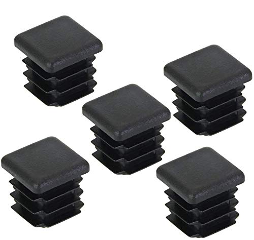 DECARETA 20PCS Tapones de Plástico Cuadrados Alfombrilla Antideslizante Tapas de Tubo Cuadrado Tapón de Tubo Cuadrado Tapones de Inserción Tubo Para Sillas Escritorios mesas (20 * 20cm)