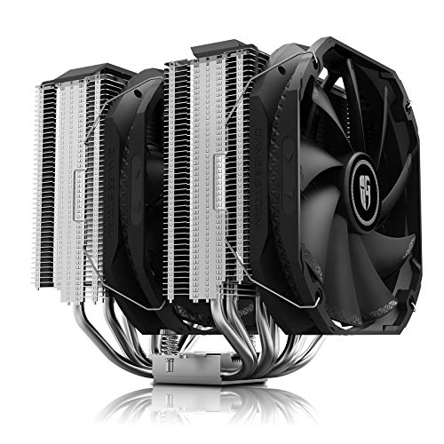 DEEP COOL Assassin III, Disipador de CPU, 7 Tubos del Calor, Doble Torre, Doble CPU Ventiladores de 140 mm, 54 mm de RAM, TDP de 280W,con Tecnología de Nueva Sinterización