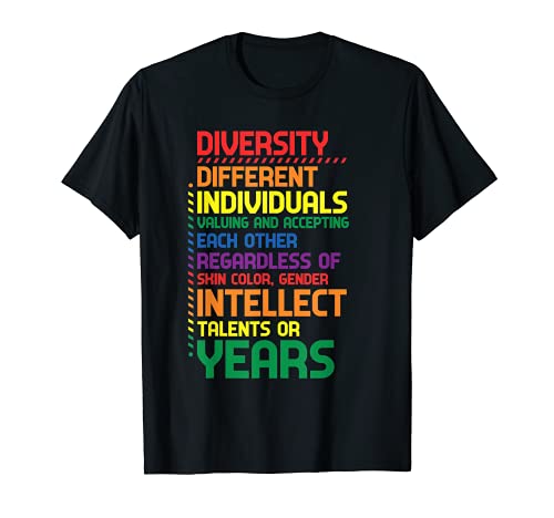 Definición de la diversidad del arco iris de colores Camiseta