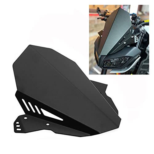 Deflectores Moto CNC Alquiler de Aluminio Apto for ya-ma-ha MT09 MT-09 FZ09 2017 2018 2019 2020 Pantalla de Viento de Parabrisas (Color: Pantalla con Partes) (Color : Screen with Parts)