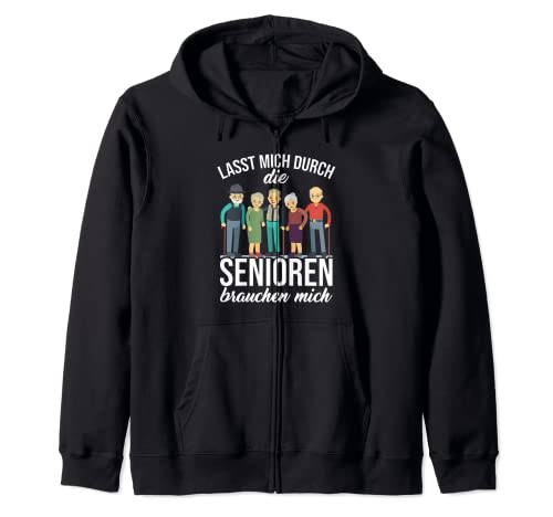 Deja que las personas mayores me necesiten cuidadores de personas mayores. Sudadera con Capucha